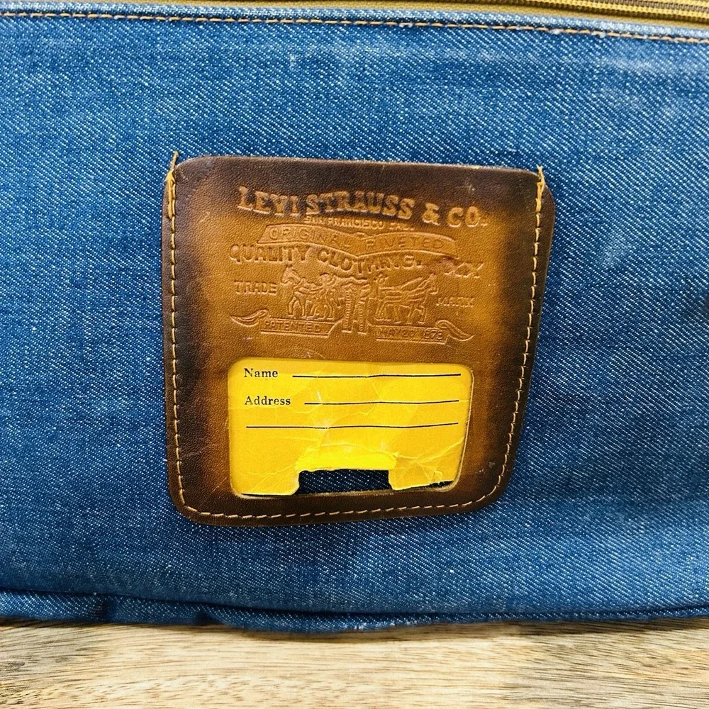 Vintage 1960's - 70's Levi's Orange Tab Denim Jean Travel Duffle Messenger Bag